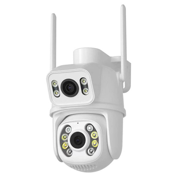 QX95 6MP WiFi Dual Camera Supports Two-way Voice Intercom & AI Recognition(EU Plug)