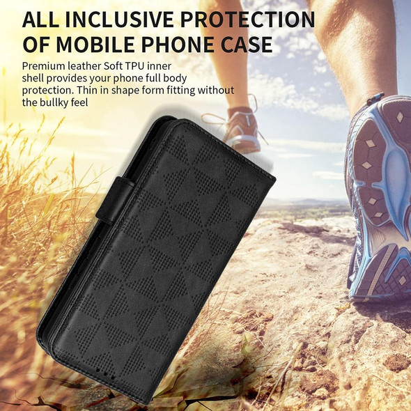 For ZTE Libero 5G IV Symmetrical Triangle Leather Phone Case(Black)