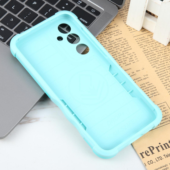 For Samsung Galaxy S23 FE 5G Non-slip Shockproof Armor Phone Case with Ring Holder(Mint Green)