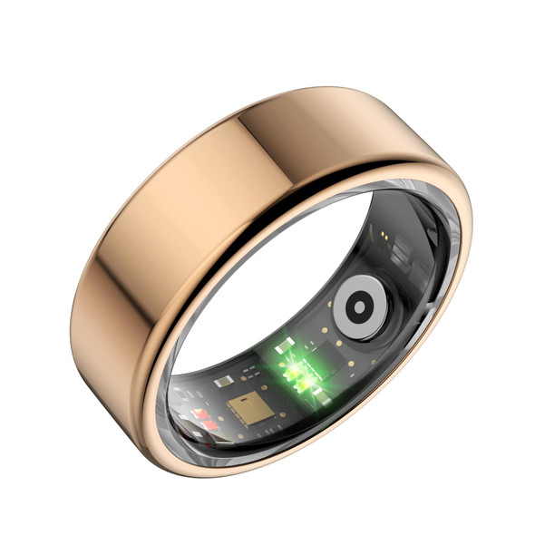 R02 SIZE 8 Smart Ring, Support Heart Rate / Blood Oxygen / Sleep Monitoring / Multiple Sports Modes(Gold)