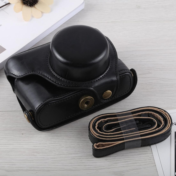 Full Body Camera PU Leather Case Bag with Strap for Fujifilm X100F (Black)