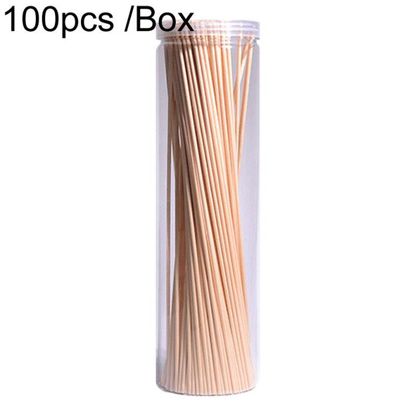 100pcs /Box 3mmx25cm Rattan Aromatherapy Stick Floral Water Diffuser Hotel Deodorizing Diffuser Stick(Wood Color)