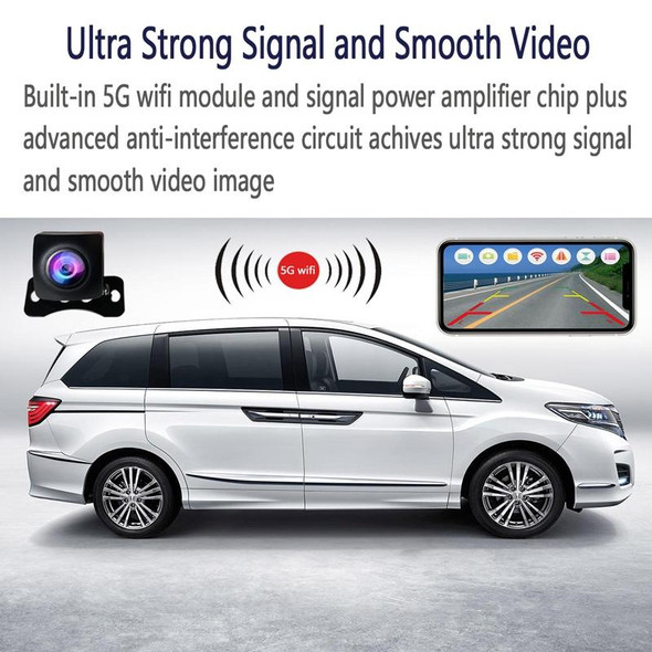 2 In 1 1080P 5G WIFI Wireless Car Reversing Rear Vision Night Vision Camera(LP-1080P)