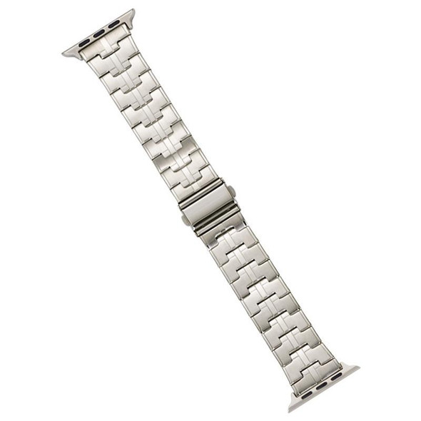 For Apple Watch Series 8 45mm Stainless Steel Watch Band(Starlight)
