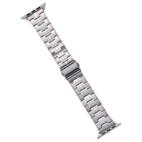 For Apple Watch Series 9 45mm Stainless Steel Watch Band(Silver)