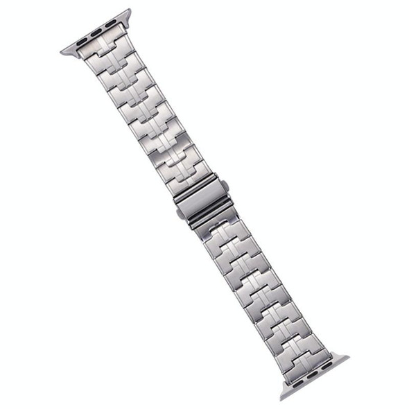 For Apple Watch Ultra 49mm Stainless Steel Watch Band(Silver)