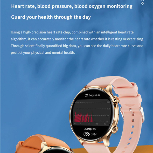 QS40 1.39 inch BT5.2 Smart Sport Watch, Support Bluetooth Call / Sleep / Blood Oxygen / Temperature / Heart Rate / Blood Pressure Health Monitor(Pink)