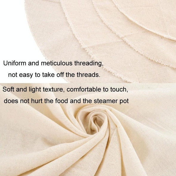 10pcs /Pack 50cm Thickened Non-stick Steamer Cloth Buns Cotton Gauze Matting Cloth(Encrypted)