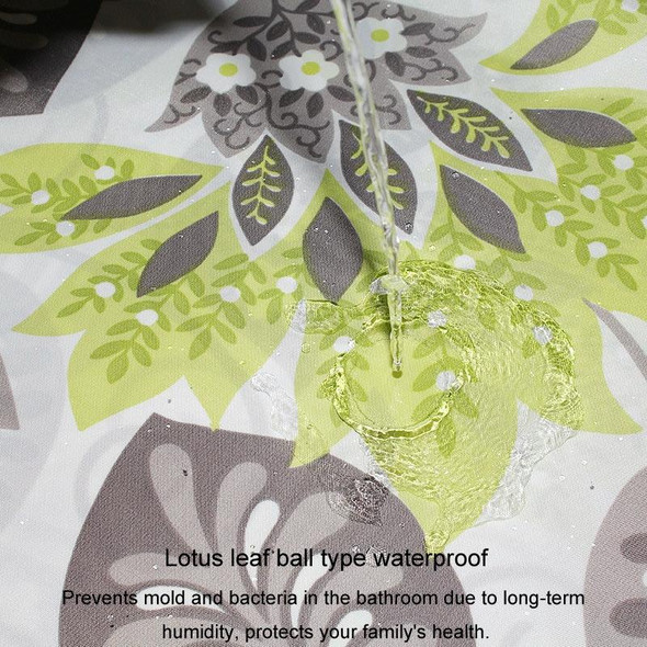 120x200cm Botanical Flower Printed Waterproof Polyester Shower Curtain Home Thickened Bathroom Curtain Cloth