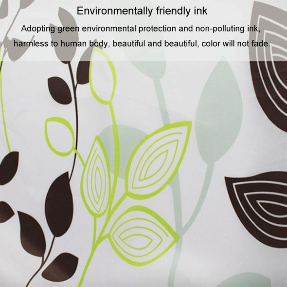 100x180cm Leaf Printed Waterproof Shower Curtain Thickened Polyester Bathroom Curtain Cloth