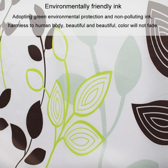 100x200cm Leaf Printed Waterproof Shower Curtain Thickened Polyester Bathroom Curtain Cloth