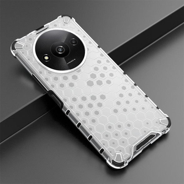 For Xiaomi Redmi A3 Shockproof Honeycomb Phone Case(White)