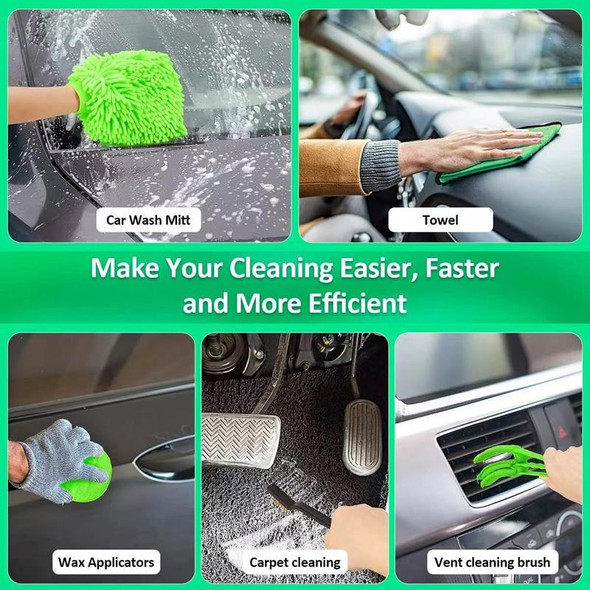 21pcs /Set Car Cleaning Brush Polishing Waxing Car Detailing