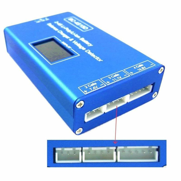 Li-Ion Battery LED Digital Display Balance Charging Case With Power Supply, US Plug(Blue)