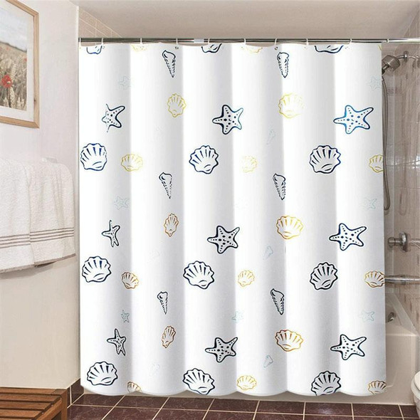 100x200cm Sea World Polyester Shower Curtain Thickened Waterproof Bathroom Shower Curtain Cloth With Hooks