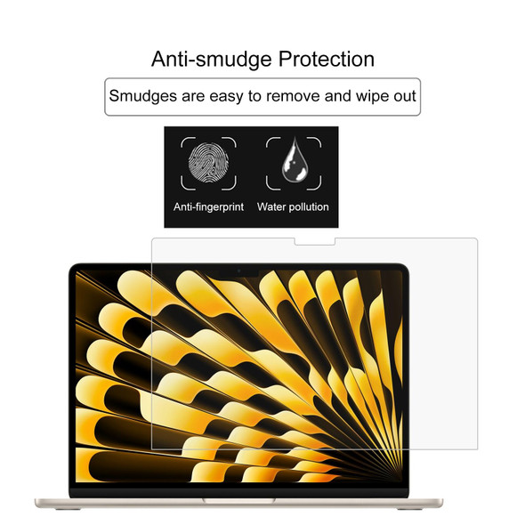 For Macbook Air 15 2024 2pcs 0.26mm 9H Surface Hardness Explosion-proof Tempered Glass Film