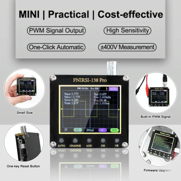 FNIRSI Handheld Small Teaching Maintenance Digital Oscilloscope, Specification: Standard Without Battery