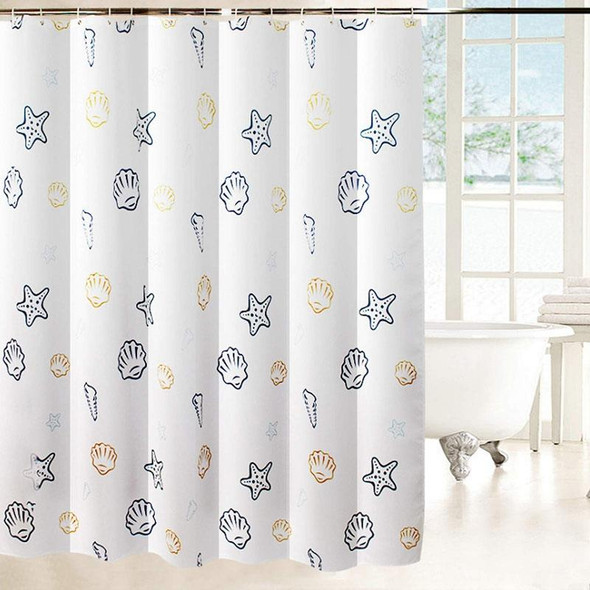 120x180cm Sea World Polyester Shower Curtain Thickened Waterproof Bathroom Shower Curtain Cloth With Hooks