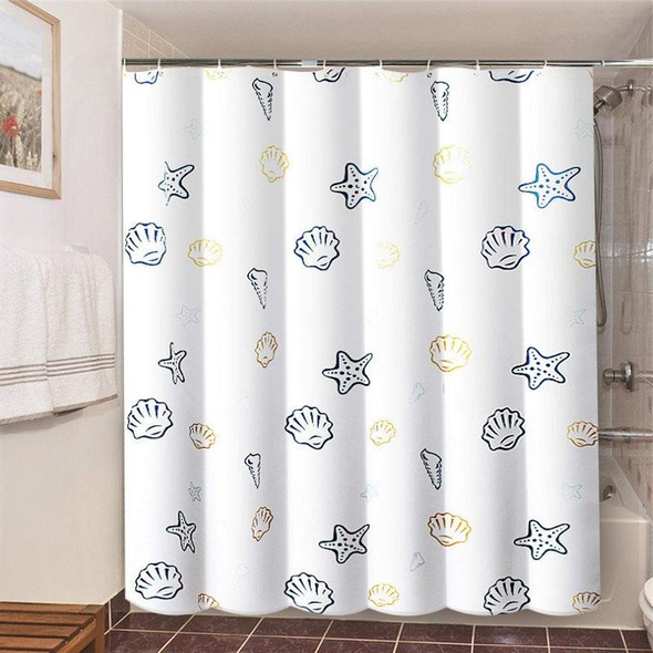 120x180cm Sea World Polyester Shower Curtain Thickened Waterproof Bathroom Shower Curtain Cloth With Hooks