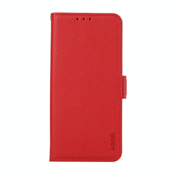 For Samsung Galaxy S20 FE ABEEL Side-Magnetic Litchi Pattern Leather RFID Phone Case(Red)