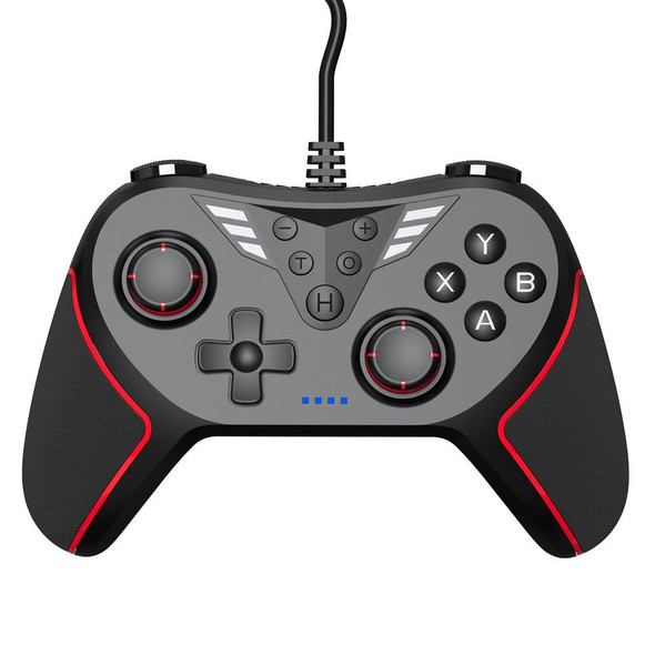 For Switch / PC USB Wired Gamepad With Vibration And Burst Function(Black)