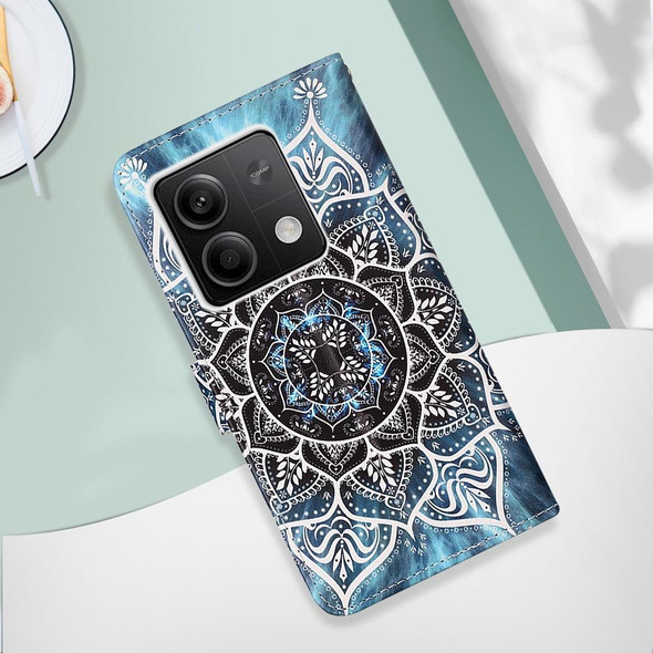 For Xiaomi Redmi Note 13 5G Global Colored Drawing Pattern Plain Weave Leather Phone Case(Undersea Mandala)