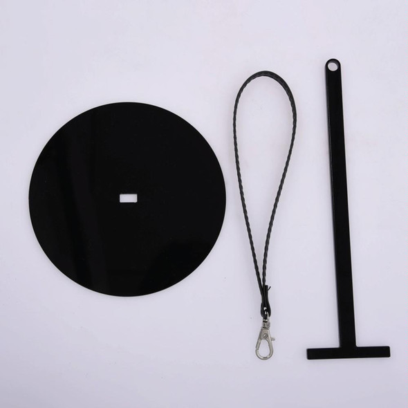 Portable T-shaped Acrylic Wrist Yarn Holder, Style: Large(Black)