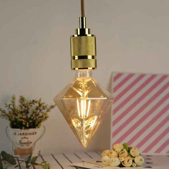 E27 Screw Port LED Vintage Light Shaped Decorative Illumination Bulb, Style: Flat Diamond Transparent(110V 4W 2700K)