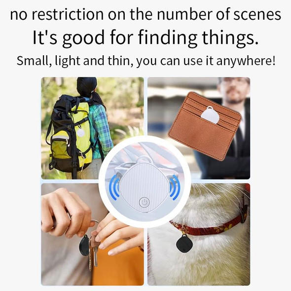 Global Positioning Pet Key Anti-Lost Device Smart Bluetooth GPS Locator(White)