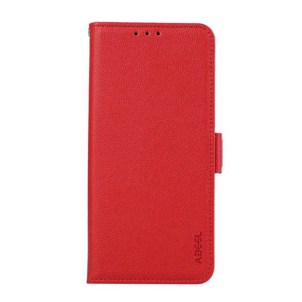 For Samsung Galaxy A04s/A13 5G ABEEL Side-Magnetic Litchi Pattern Leather RFID Phone Case(Red)