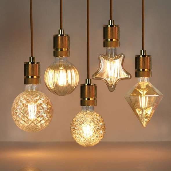 E27 Screw Port LED Vintage Light Shaped Decorative Illumination Bulb, Style: Straw Hat Gold(220V 4W 2700K)