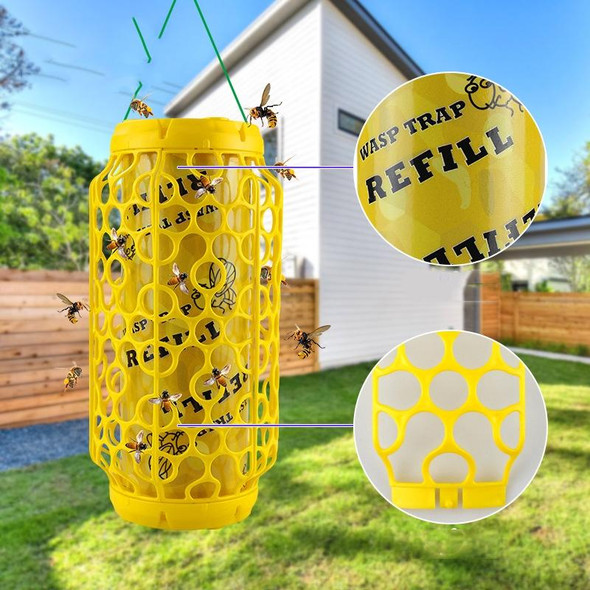 2pcs /Set Without Net Outdoors Reusable Fly Traps Hanging Cages Bee Trapper