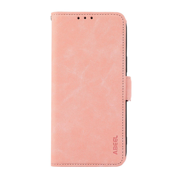 For Samsung Galaxy A23 5G / 4G ABEEL Frosted Magnetic RFID Leather Phone Case(Pink)