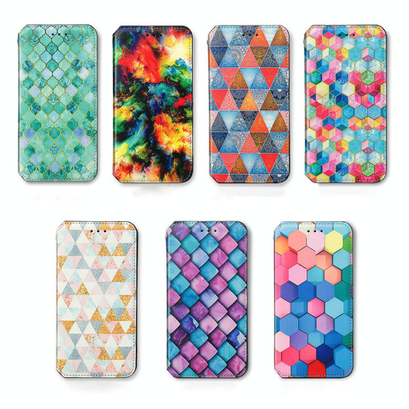 For Samsung Galaxy A55 5G CaseNeo Colorful Magnetic Leather Phone Case(Colorful Cloud)