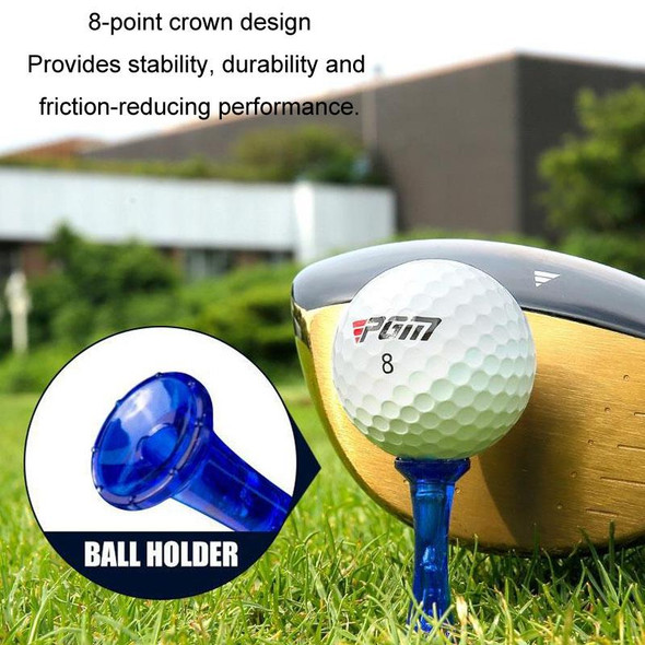 20pcs /Box PGM QT024 Golf Ball Tee Competition Ball Studs 8 Point Crown Tip Durable Anti-Hitting(Blue)