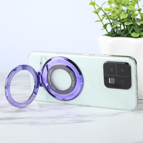 Ultra-thin Fold Plastics Phone Holder(Purple)