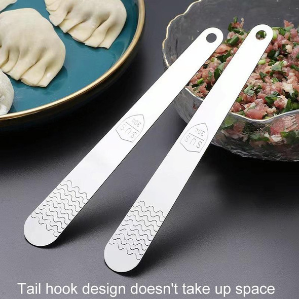 10pcs Thickened Stainless Steel Stirring Spoon Kitchen Dumpling Multifunctional Mixing Tool