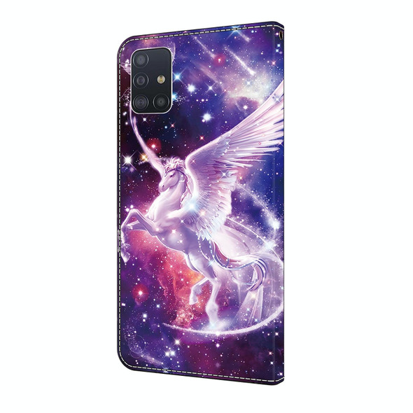 For Samsung Galaxy A51 4G Crystal Painted Leather Phone case(Unicorn)