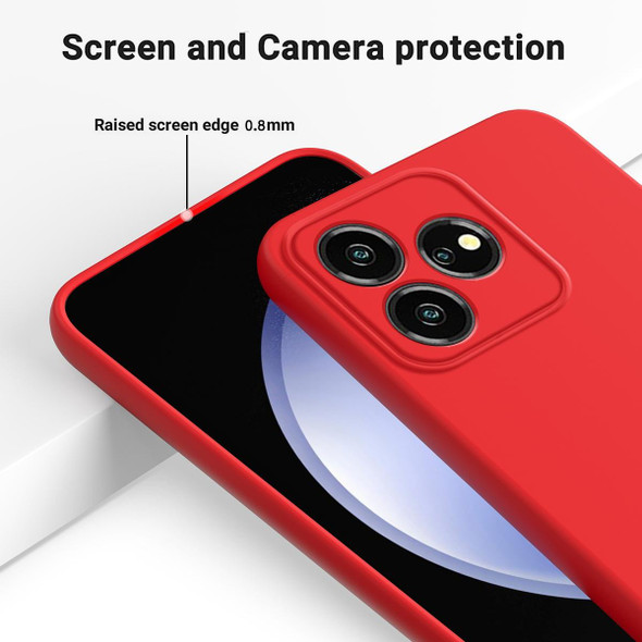 For ZTE Blade V50 Design 4G Pure Color Liquid Silicone Shockproof Phone Case(Red)