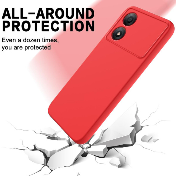 For ZTE Blade A34 Pure Color Liquid Silicone Shockproof Phone Case(Red)