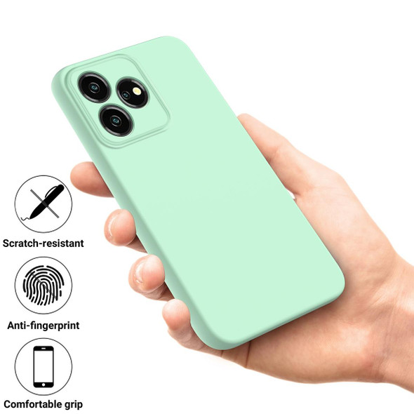 For ZTE Blade V50 Design 4G Pure Color Liquid Silicone Shockproof Phone Case(Green)