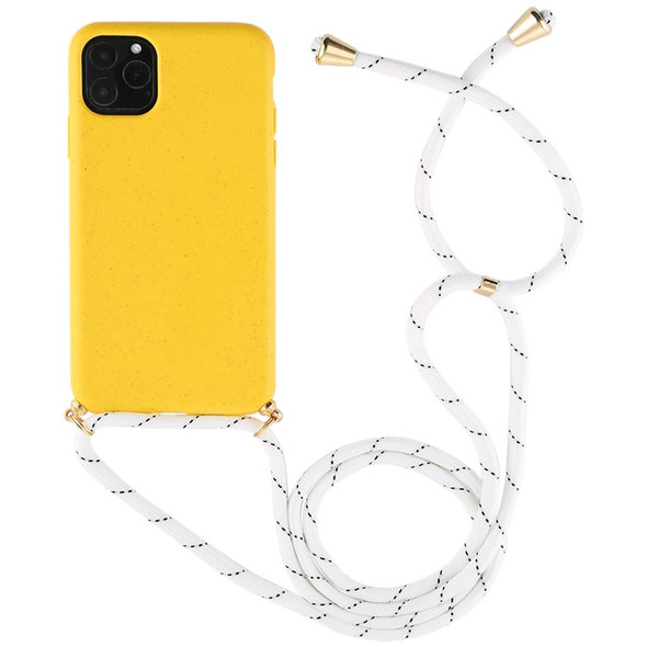 iPhone 11 TPU Anti-Fall Mobile Phone Case With Lanyard (Yellow)