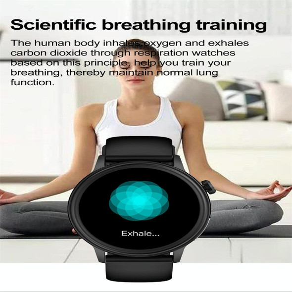 ET470 1.39 inch Color Screen Smart Watch Silicone Strap, Support Bluetooth Call / ECG(Black)