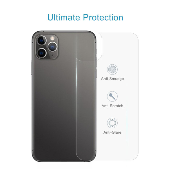 50 PCS - iPhone 11 Pro Max 9H 2.5D Half - Screen Transparent Mobile Phone Tempered Glass Film Back Film