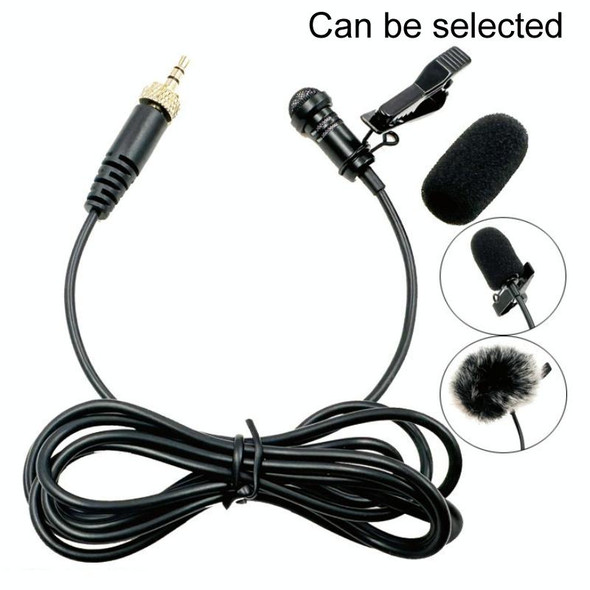 3.5mm Straight Internal Thread Plug Wireless Transmitting Lavalier Microphone, Length: 4m(Sponge Cover)