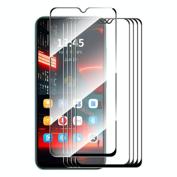 For Tecno Spark 10C 5pcs ENKAY Full Glue High Aluminum-silicon Tempered Glass Film