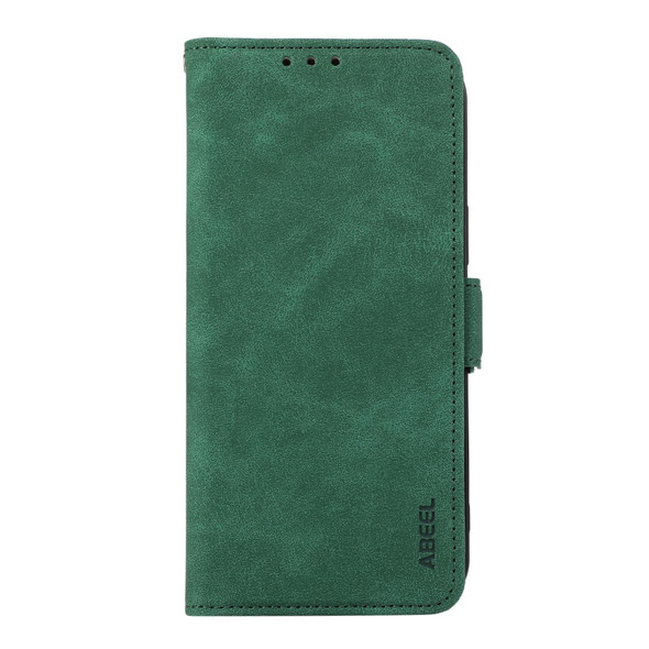 For Samsung Galaxy S20 FE ABEEL Frosted Magnetic RFID Leather Phone Case(Green)