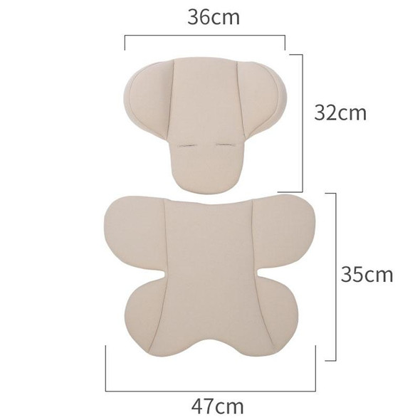 Infant Safety Seat Cushion Four Seasons Universal Stroller Lumbar Protection Pads(Grey)