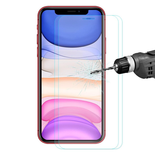 iPhone 11 / iPhone XR 2 PCS ENKAY Hat-prince 0.26mm 9H 2.5D Curved Edge Tempered Glass Film