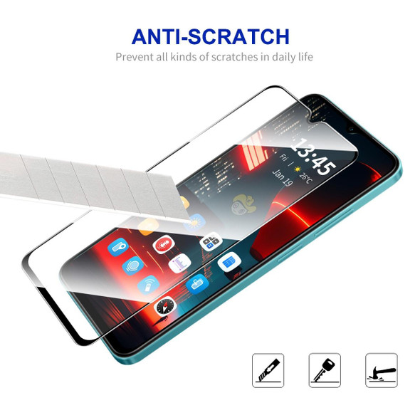 For Tecno Spark 9 2pcs ENKAY Full Glue High Aluminum-silicon Tempered Glass Film